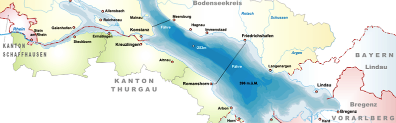  Bild: Karte des Bodensees 